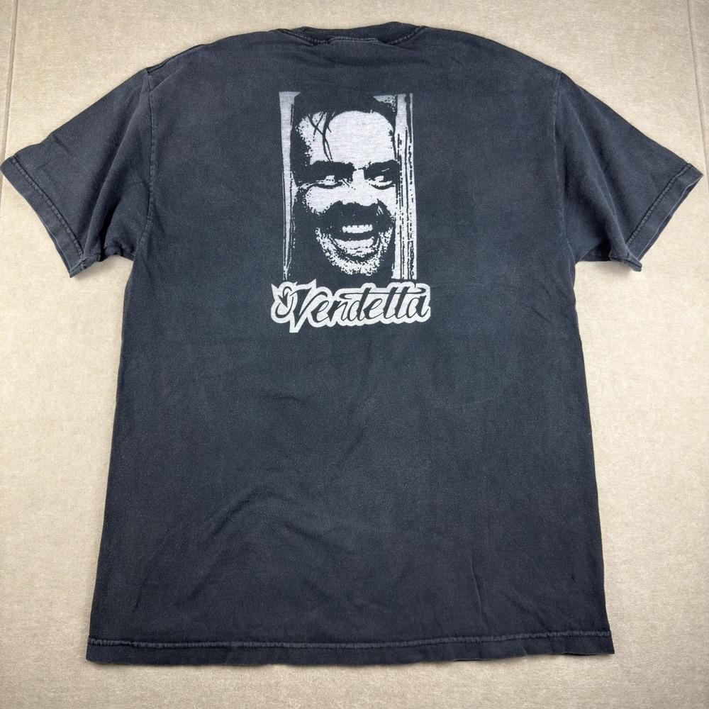 Y2K Halloween‎ Vendetta Shirt Men's L Black Jack Nicholson Horror Graphic Tee